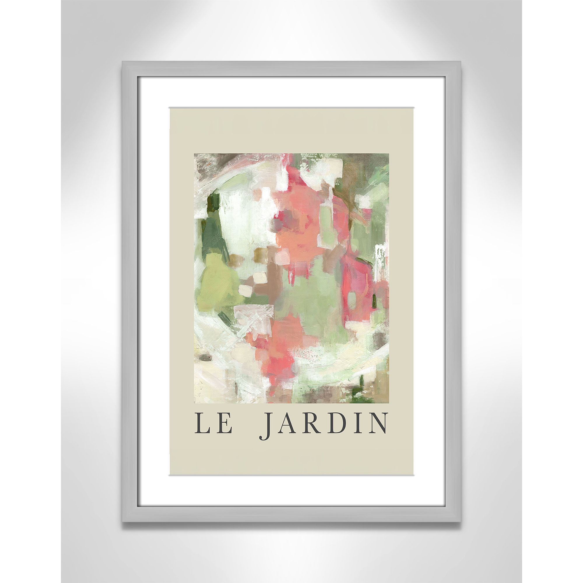 Botanical Poster Collection " Le Jardin " by Carol Robinson, Silver Single Picture Frame, 23" H x 17" W x 1.25" D, Yes