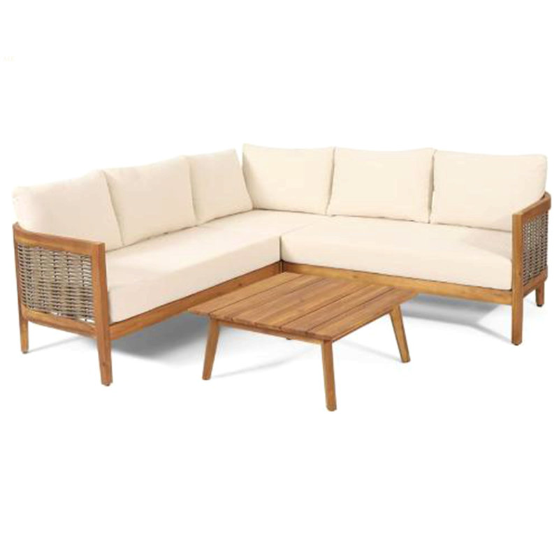 ENSEMBLE DE CONVERSION DE 4 PIÈCES AVEC COUSSIN BEIGE