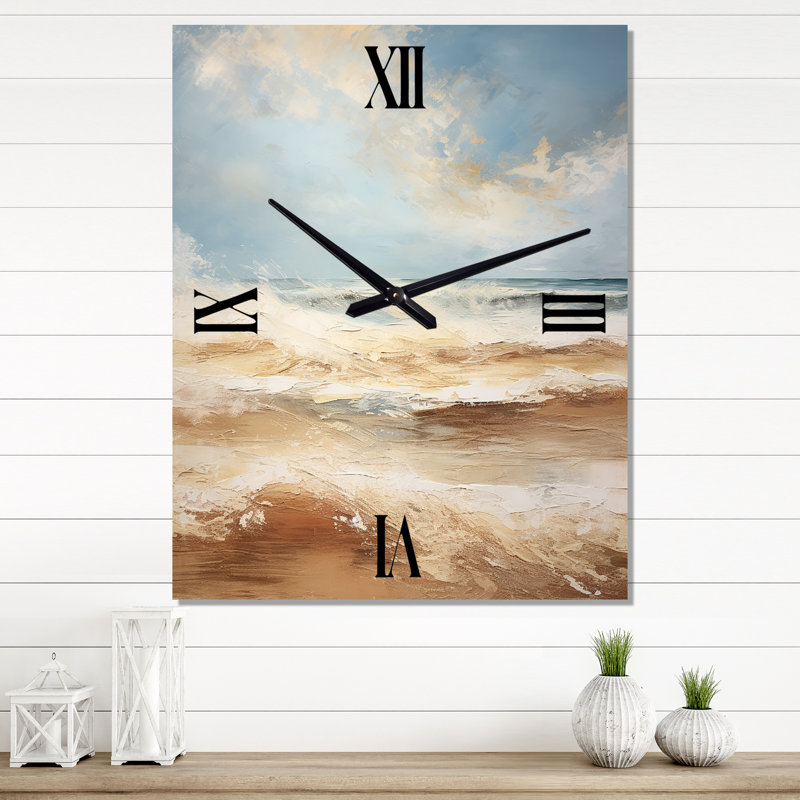 Horloge murale Boutros - Océan côtier surdimensionné, Moyen