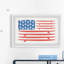 Impression encadrée « unique American Flag »-51961036