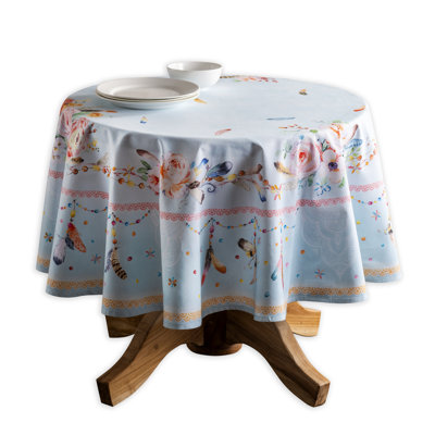Maison d'Hermine  Ibiza - Blue 100% Cotton Tablecloth - 63" Round