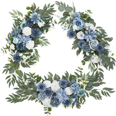 Fleurs de mariage pour arche, lot de 3 guirlandes de roses artificielles multifonctionnelles, fleurs de décorations de guirlande de mariage, décor de fausse fleur pour arche de mariage