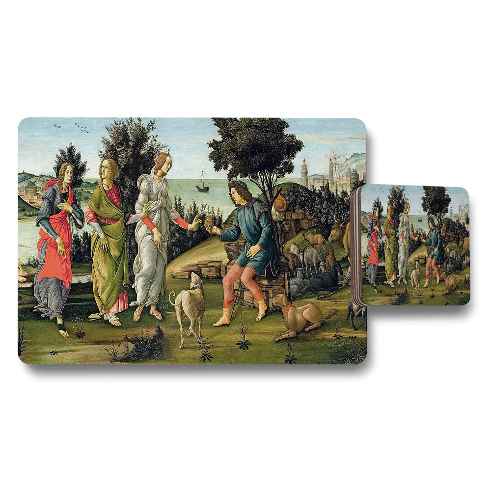 Renaissance Style Placemats And Coaster Set Art Print