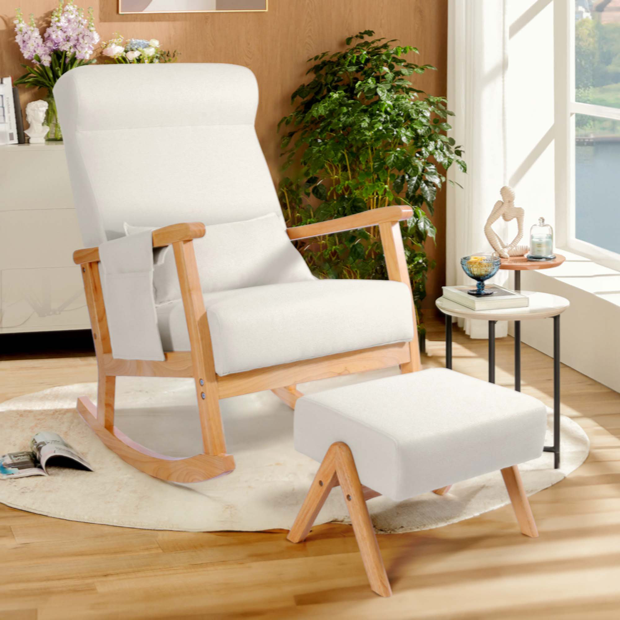 Isabelle & Max™ Rocking Chair With Ottoman | Wayfair