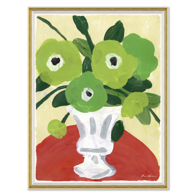 Green Flowers Print by Dana Gibson
