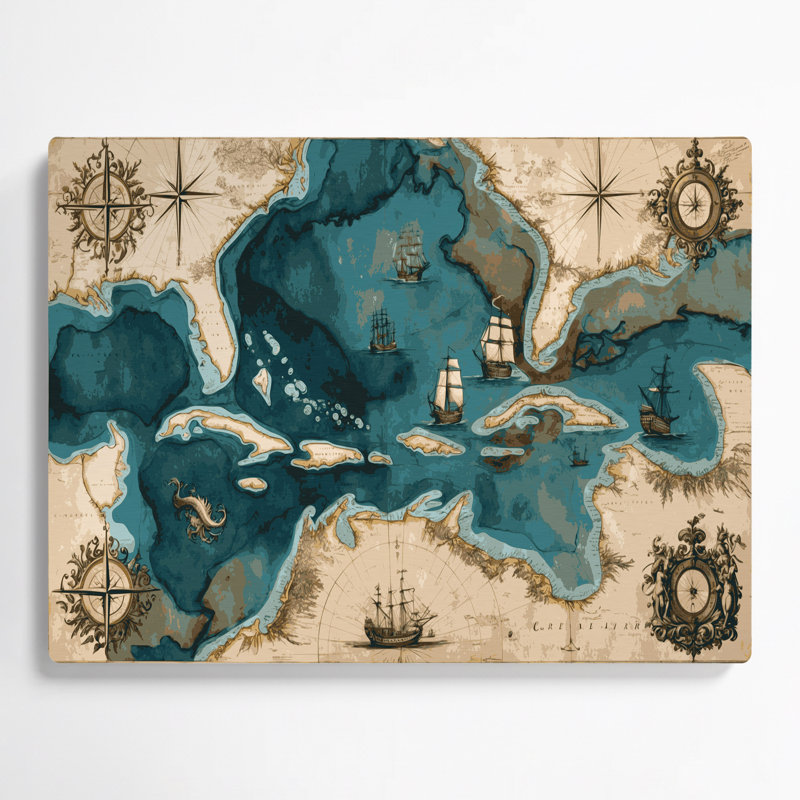Art nautique, cartes et cartes nautiques, H 11 po x l 14 po