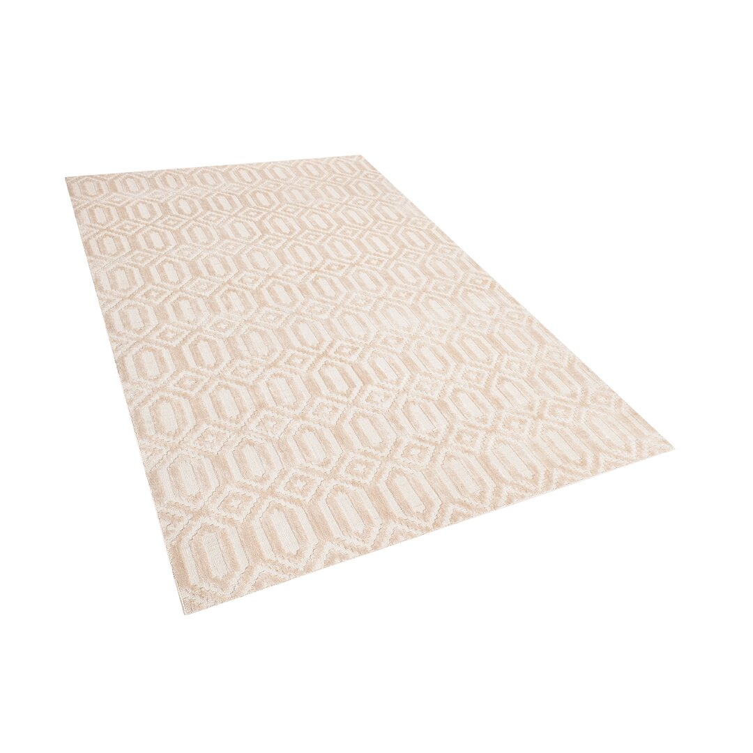 Handgefertigter Teppich Koontz Adatepe in Beige