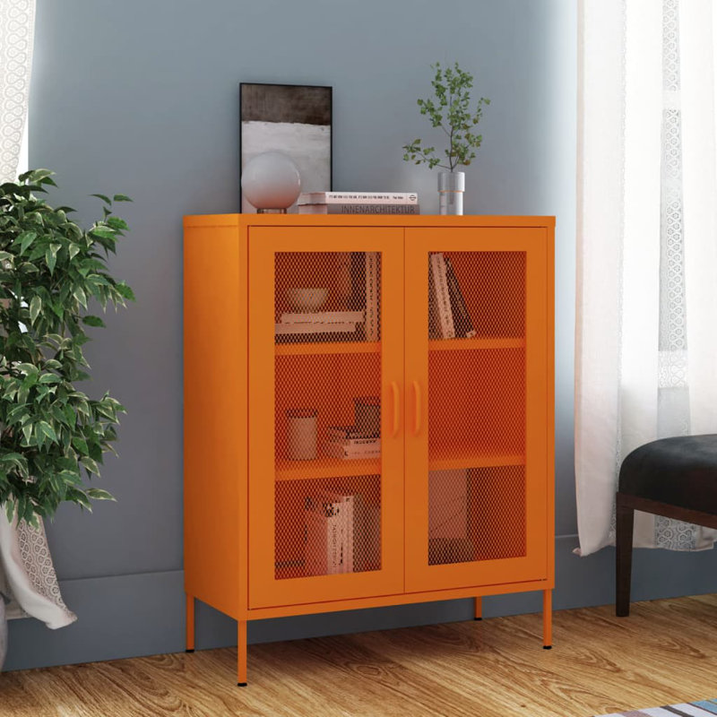 Classeur avec tablettes de rangement pour le couloir, Orange