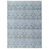 Moghul Floral Area Rug in Blue/Ivory/Olive
