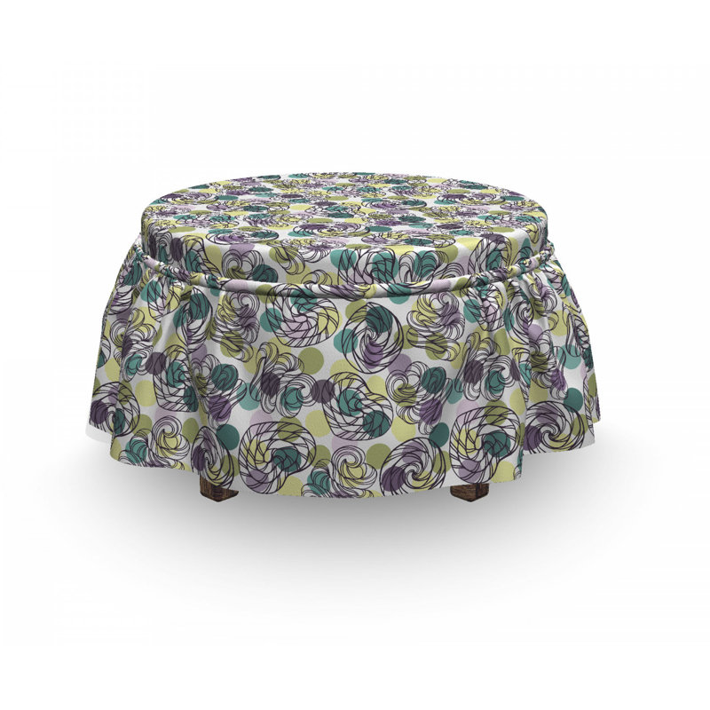 Housse pour repose-pieds de pois de couleur pastel lollipop