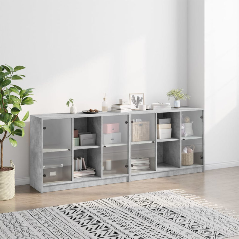 Wagenen Sideboard, Concrete Grey, 75cm H x 204cm W x 37cm D