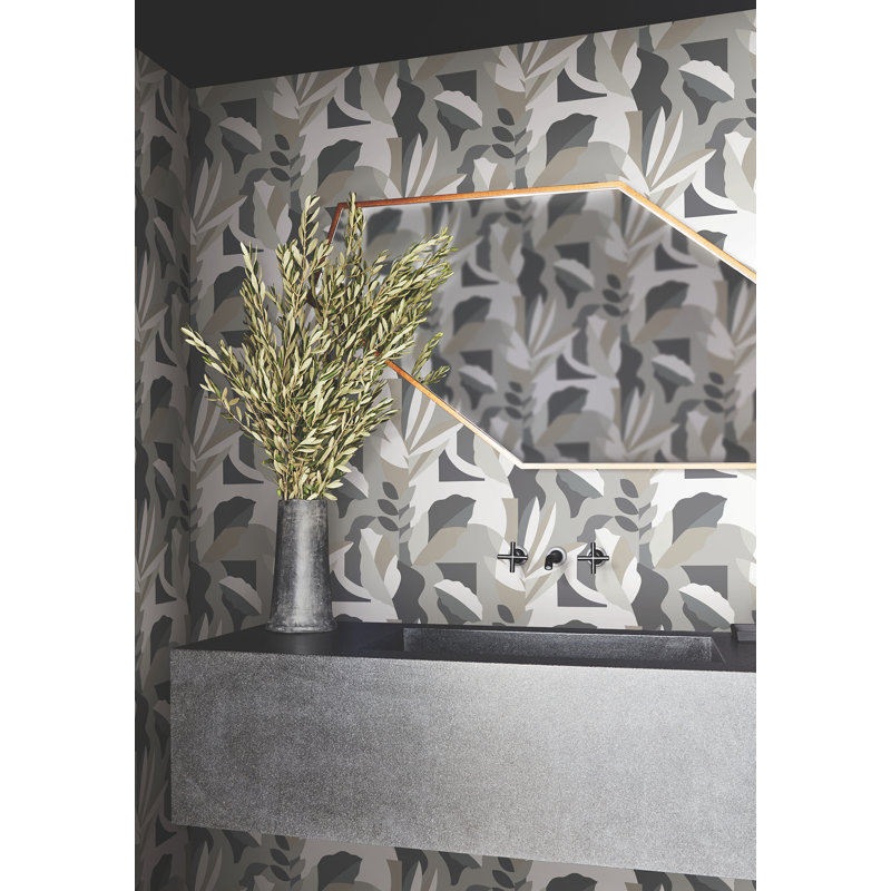 Papier peint, gris
