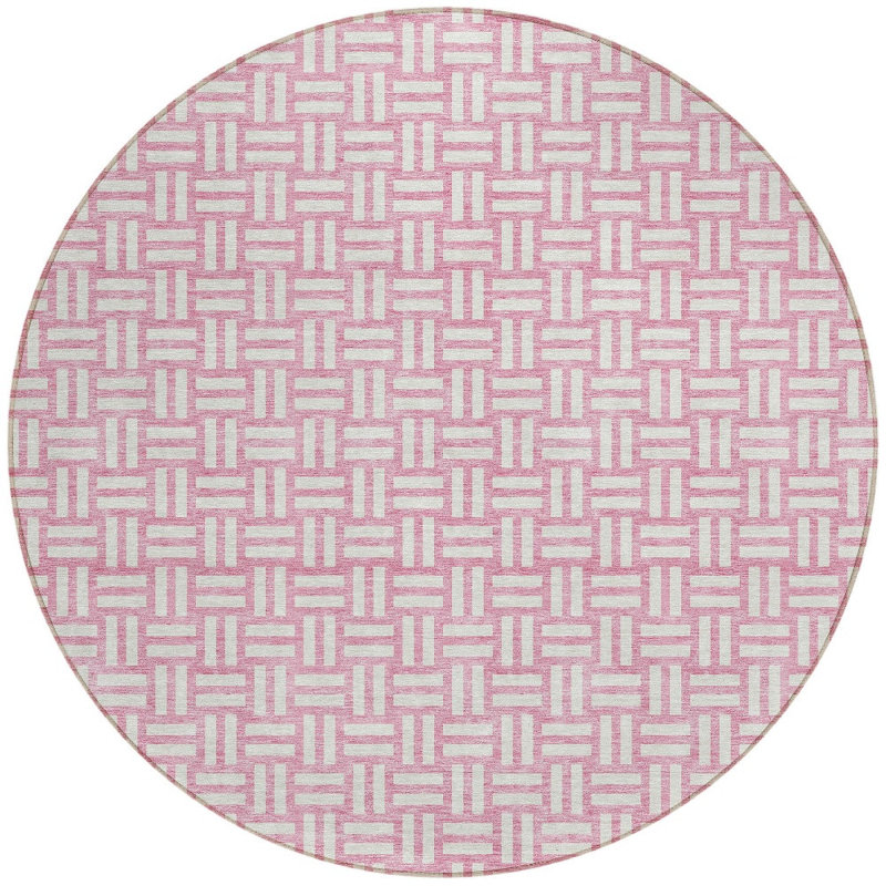 Tapis intérieur lavable rond 8 po