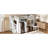 White Loft Bed With Stairs, Bookshelf, Drawers, Desk & Wardrobe - Space Multifunctional For Teenagers' Bedroom Study Area Teens And Functional Setup-1987347098-1987347093