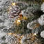 Home Heritage 9 Foot Lowell Flocked Pencil Pine Prelit Christmas Tree With Lights
