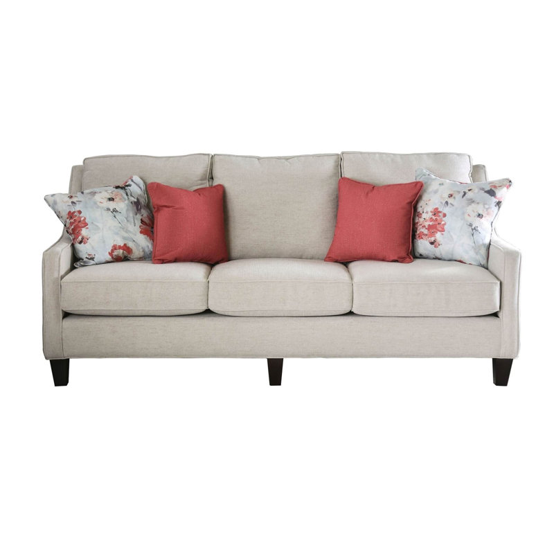 80.4" W Transitional Sofa, Ivory