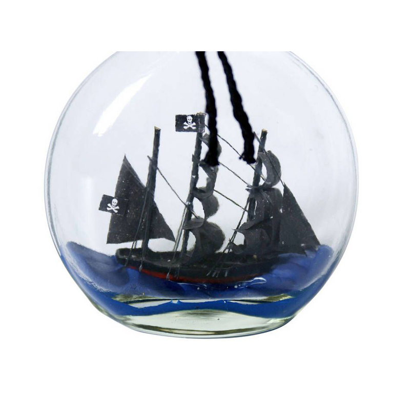Bouteille de verre à bateau noir Nardone