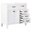 Meuble-lavabo 36 po sans lavabo, base d'armoire seulement, armoire de salle de bain avec tiroirs, structure solide et panneau de fibres à densité moyenne-586583629