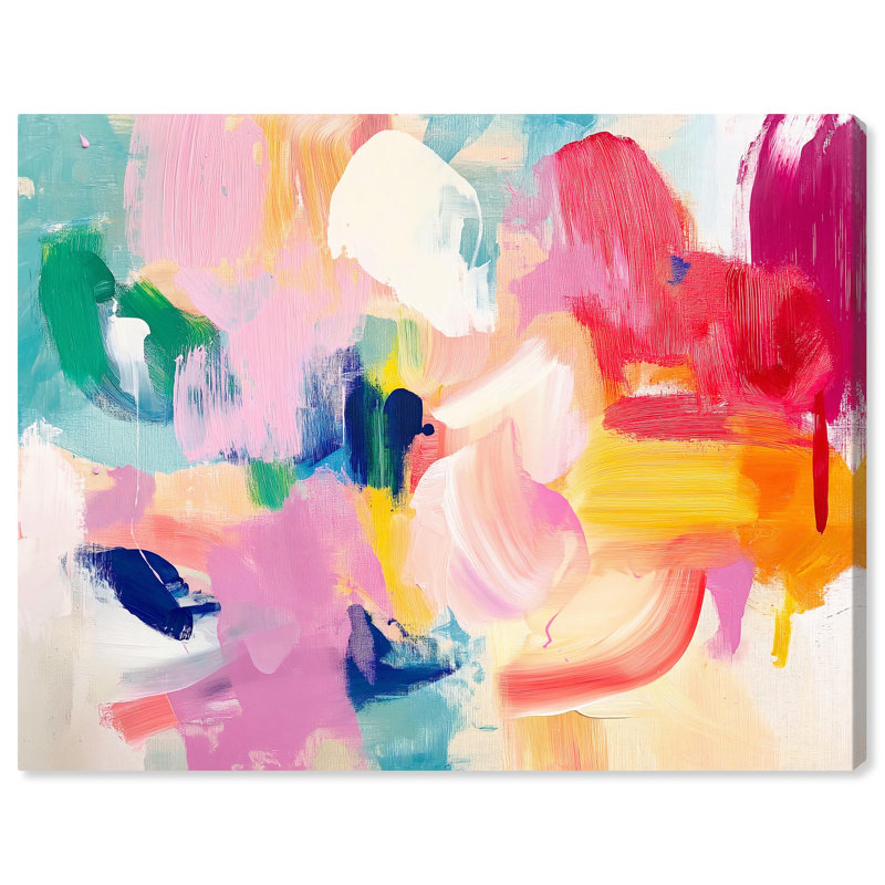 Pigment Play I Canvas Abstracts par, H 36 po x l 45 po, Toile tendue avec châssis