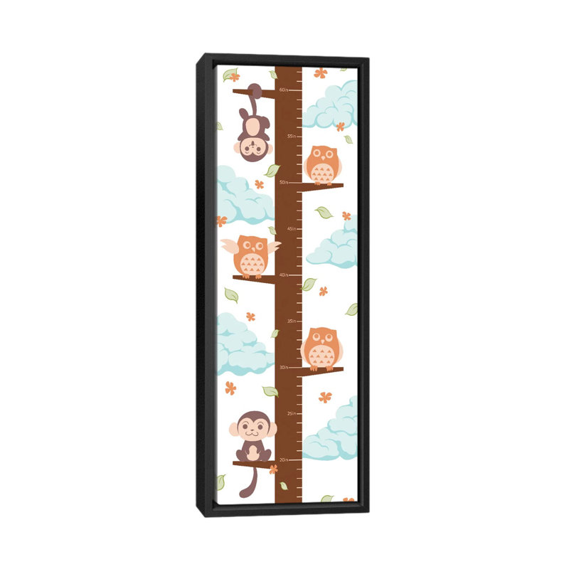 Tableau de croissance suspendu sur le sapin, H 36 po x l 12 po x P 1,5 po, Toile avec cadre noir