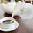 Nyle White Porcelain Sugar and Creamer Set, Floral & 24k gold trim