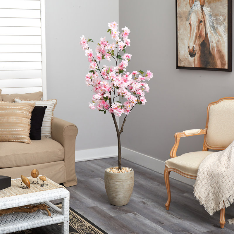 66 " H Faux Cherry Blossom Tree