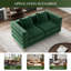 Causeuse en velours 58 po avec pattes dorées 58 po Modern -1115391694