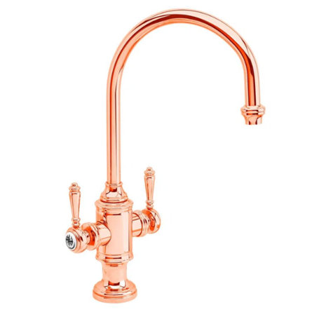 Waterstone Polished Copper Hampton Two Handle Kitchen Faucet