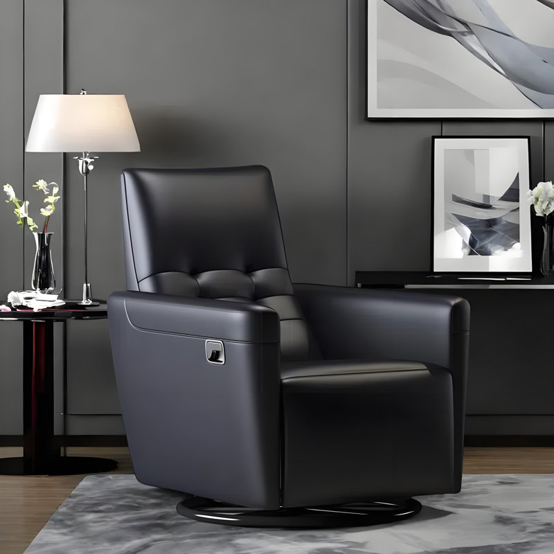 Quality fashion sofa rotation casual lazy recliner, Black
