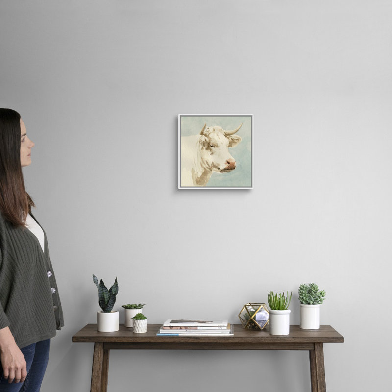 Art mural sur toile Ferdinand II, Toile avec cadre blanc, H 14 po x l 14 po x P 2 po