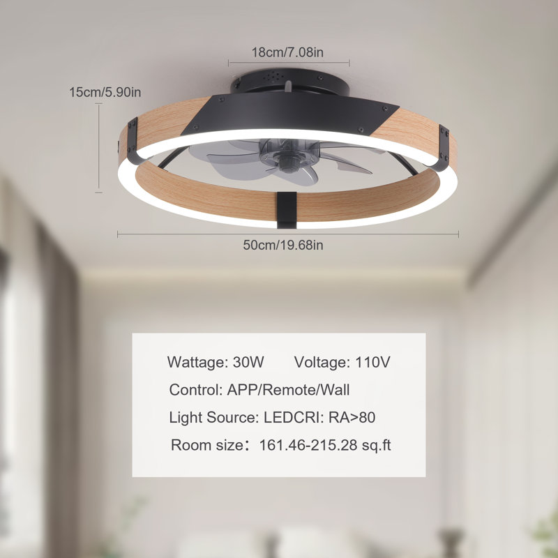 11.81cm Ceiling Fan with LED Lights