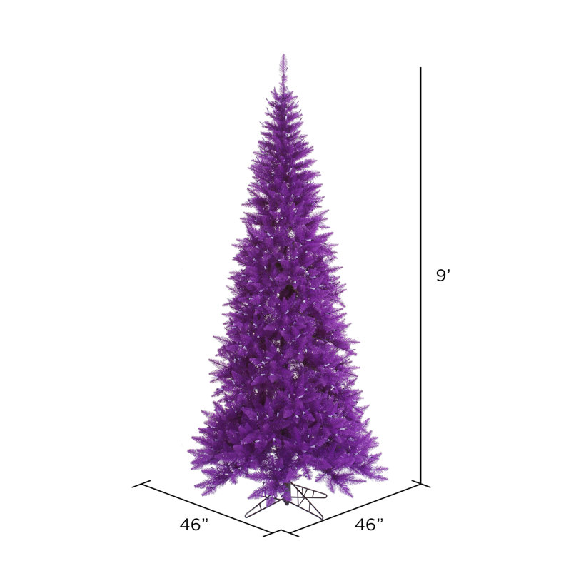Purple Fir Artificial Fir Christmas Tree, 9' H x 46" W
