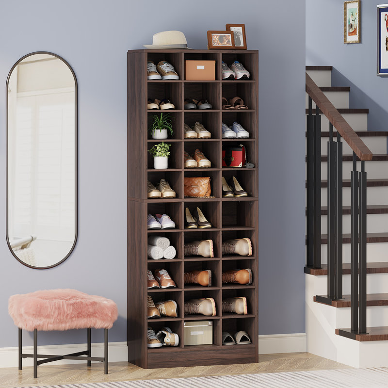 30 Pair Shoe Storage Cabinet, Espresso