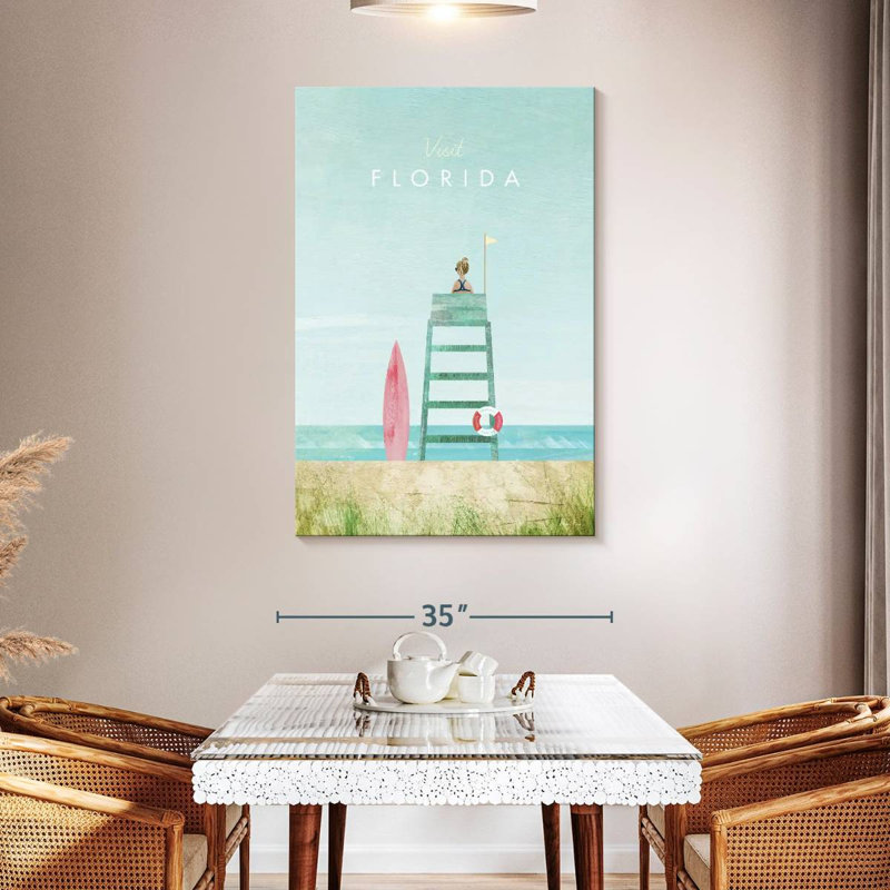 Affiche de voyage rétro Aime Florida, H 48 po x l 32 po