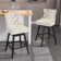 Ensemble de 2 tabourets de bar pivotants Ismaael
