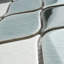 Carreau de mosaïque géométrique en porcelaine brillante faite à la main de 9,53 po x 10,83 po-36932239