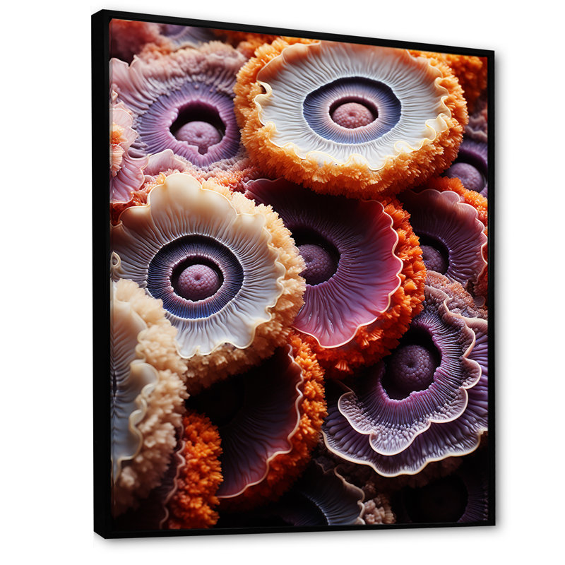 Améthyste Geode Essence II - pierre, géode, art mural, H 20 po x l 12 po x P 1 po, Cadre flottant noir