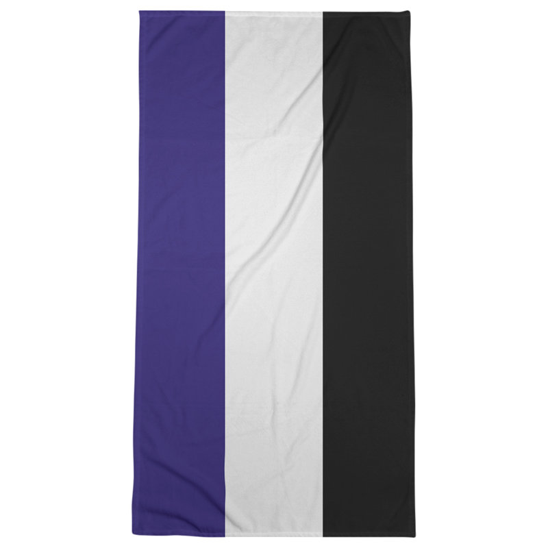 Beach Towel, Ivory/Purple/Black