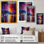 «Colorful Trees at Sunset by the Riverside I», reproduction sur toile-87370972-87370971