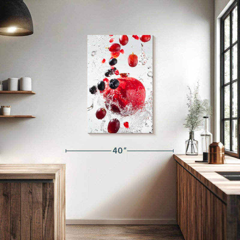 Yarlin fruits éclaboussures d'eau, H 36 po x l 24 po