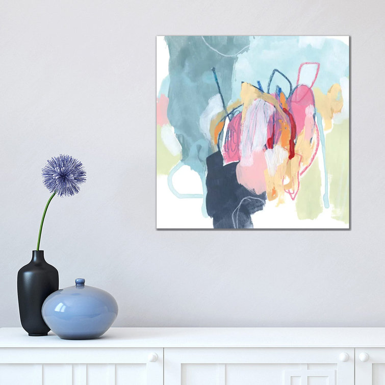 Chromatic Tangle II by June Erica Vess - Wrapped Canvas Print