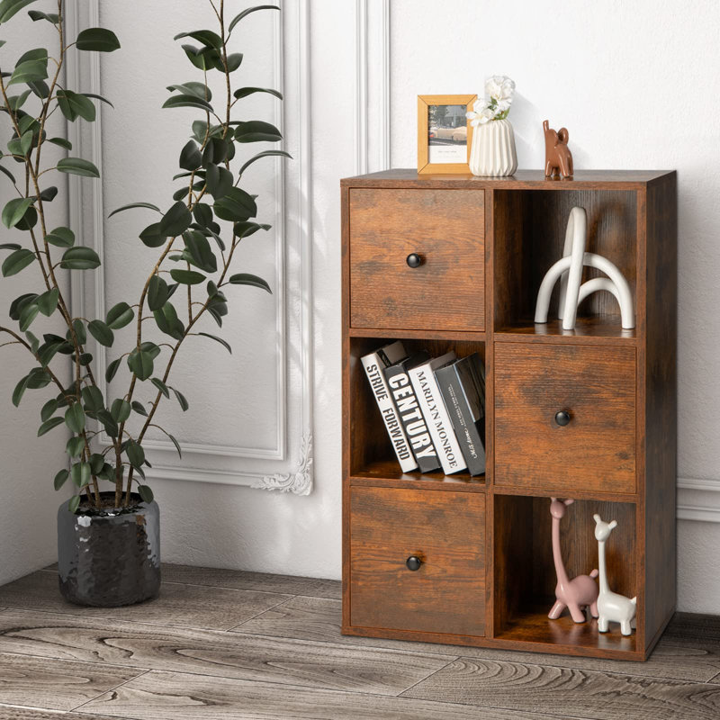 Weakley 89cm H x 60cm W Standard Bookcase, Brown