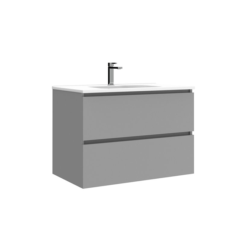 Flora 32'' Moka Matte Wall-Mounted Single Vanity