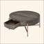 Table basse à tambour avec 1 tiroir