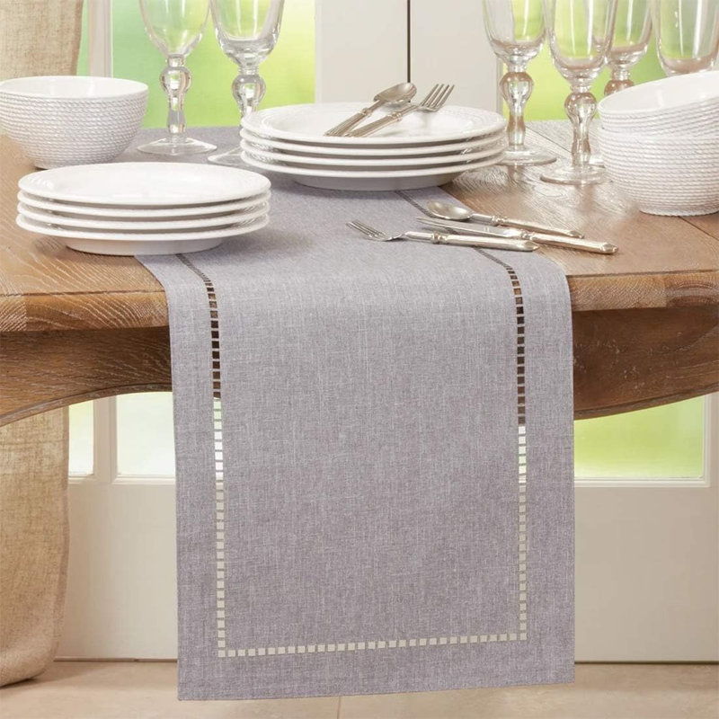 Chemin de table 14 pi, L 54 po x l 14 po, Gris