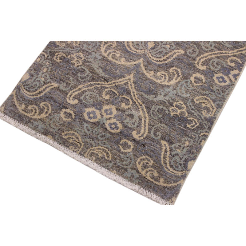 Belton One-of-a-Kind 2'2" x 3' Area Rug in Blue/Beige/Black
