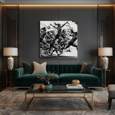 Art sportif sur toile gris Sports Volleyball