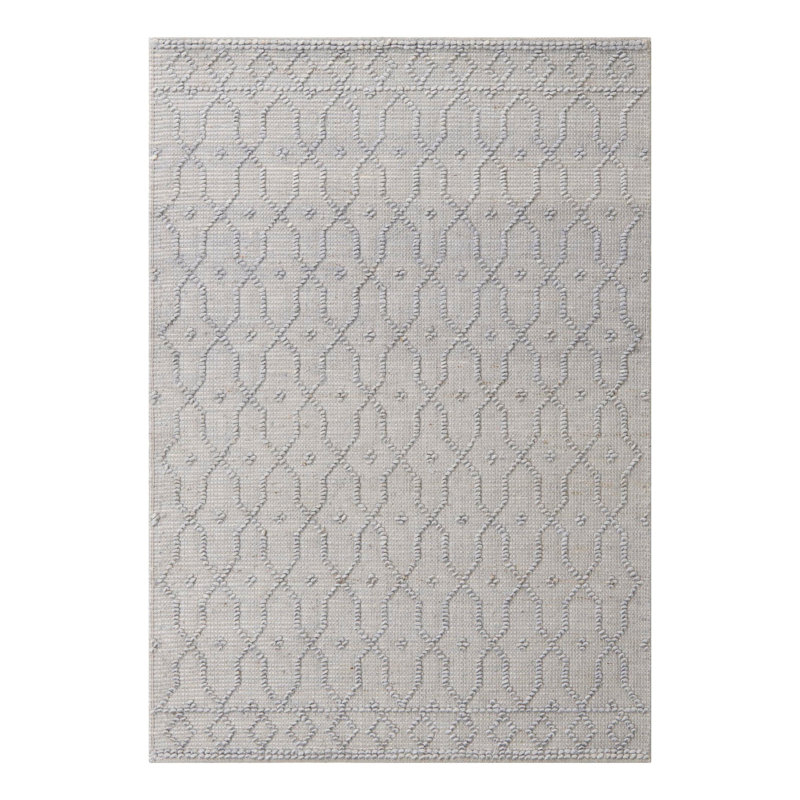 Tapis gris en jute / sisal tissé à la main, Rectangle 4 pi 1 po x 6 pi 1 po