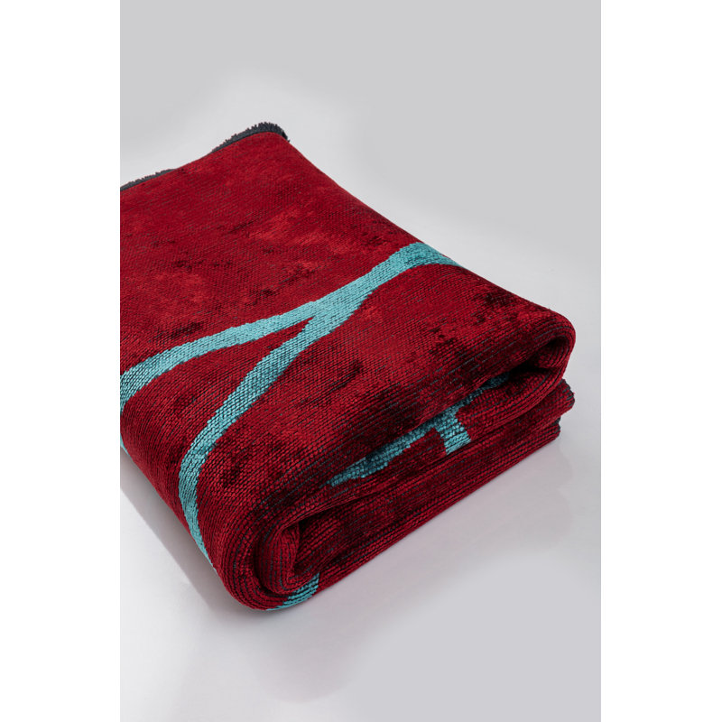 Rapture Green/Red Abstract Luxury Area Rug, Rectangle 7'10" x 9'10"