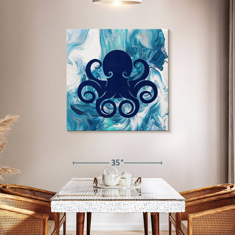 Adeliza Abstract Ocean VIII, 39" H x 39" W